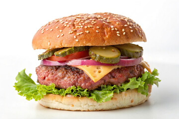 Hamburger isolated on white background