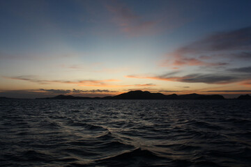 Sea in the morning before the sun rises.