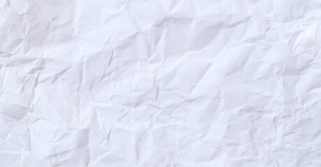 Crumpled White art paper background.