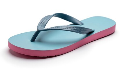 A single flip-flop isolated on a white background , object, tropical