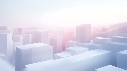 Fototapeta premium A cityscape with a pinkish hue