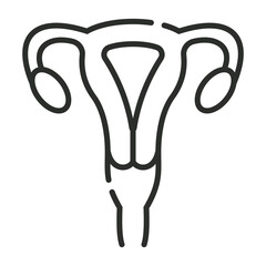 Uterus icon, Sexual health day symbol outline icon, editable vector illustration and transparent graphic element. Isolated on white background