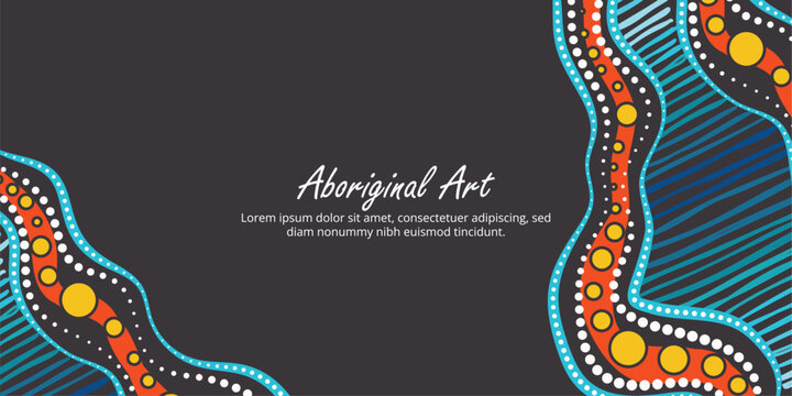 Indigenous design poster with editable message