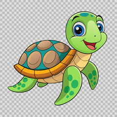 Fototapeta premium funny turtle cartoon