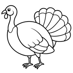 Simple Turkey Outline Vector Design