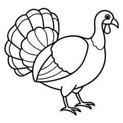 Simple Turkey Outline Vector Design