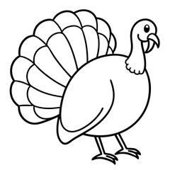 Simple Turkey Outline Vector Design