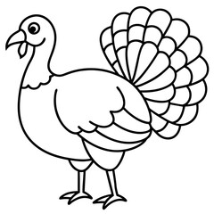 Simple Turkey Outline Vector Design