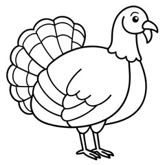 Simple Turkey Outline Vector Design