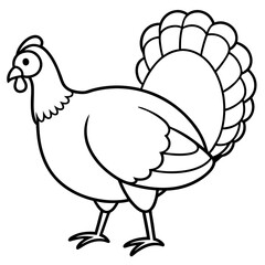 Simple Turkey Outline Vector Design
