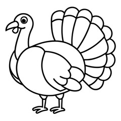 Simple Turkey Outline Vector Design