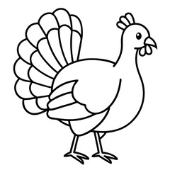 Simple Turkey Outline Vector Design