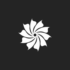 light ring on a black background. Simple and modern logo vector