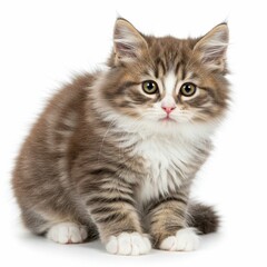 Charming Fluffy Kitten with Expressive Eyes