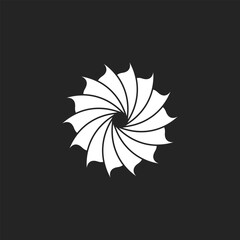 light ring on a black background. Simple and modern logo vector