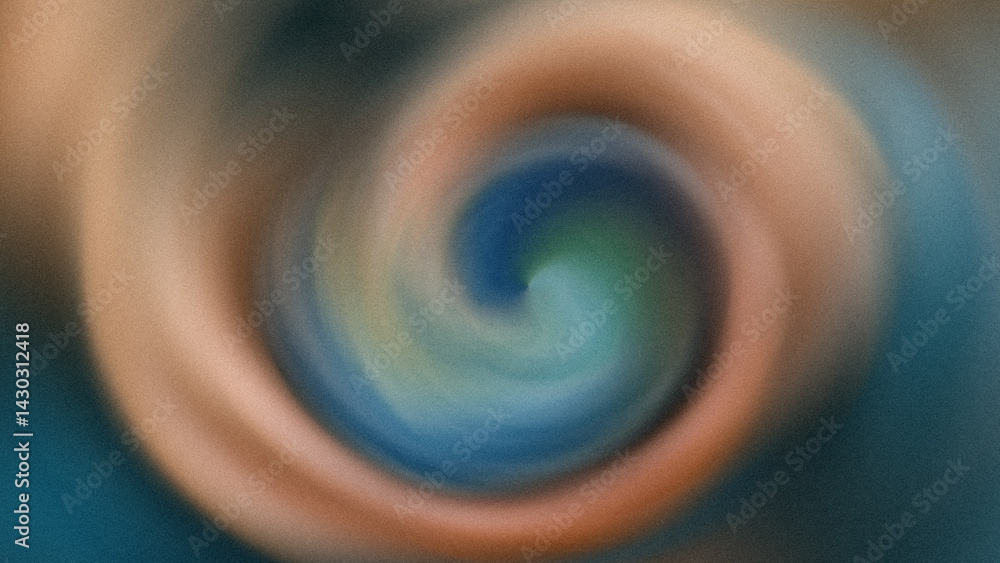 Poster hands holding a swirling blue and green orb with a blurred motion effect creating a vortex image loo