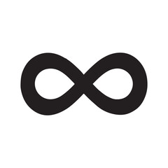 Infinity vector eps symbol illustration isolated on white background
