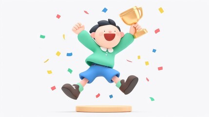 Fototapeta premium little girl jumping