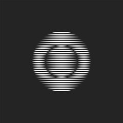 circular lines of light on a black background
