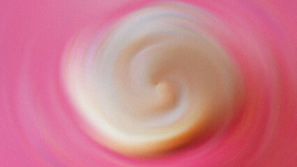 A blurry close up of a white and yellow object against a pink background with soft lighting effect