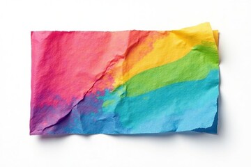 Naklejka premium Single, vibrant colored flap isolated on pure white background , single, clean