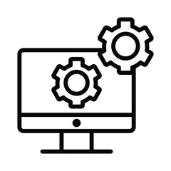 Setting Vector outline icon. Eps10 file 