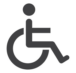 Disabled handicap sign on transparent background design eps 10 