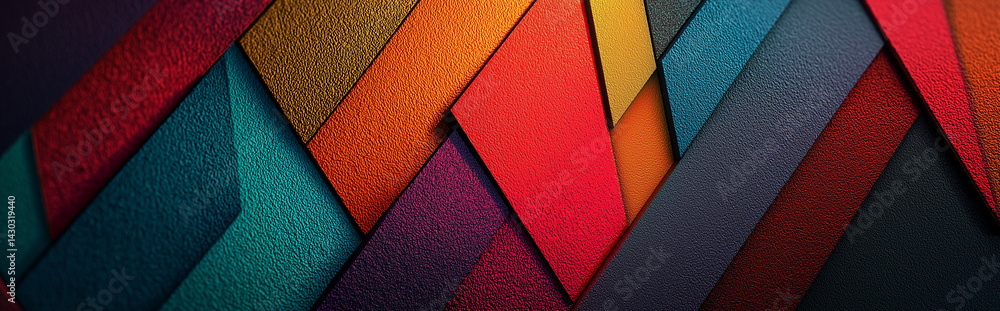 Aufkleber abstract geometric pattern design of colorful interlocking shapes