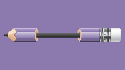 A close-up illustration of a pencil with visible graphite inside