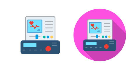 Fototapeta premium Electrocardiogram Vector Icon
