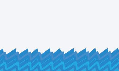 Fototapeta premium blue wave vector with blank area on white horizontal background