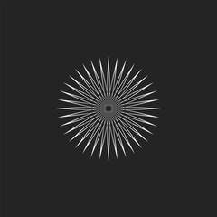light ring on a black background. Simple and modern logo vector