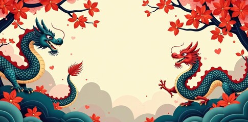 Abstract background of traditional Chinese symbols in seamless design, wallpaper, symbols