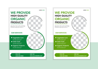 Creative modern fresh clean clear simple agro based flyer or professional agriculture a4 flyer template layout design.