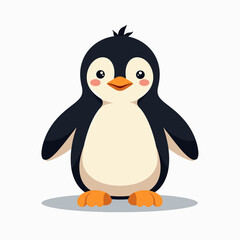 Fototapeta premium cute penguin cartoon character with orange beak