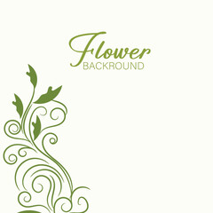 Elegant Green Floral Design Background for Invitations