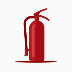 Obraz premium red fire extinguisher icon with spray nozzle