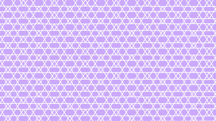 White seamless pattern of geometric shapes on purple background. Background for wallpaper, wall, paper and postcards.