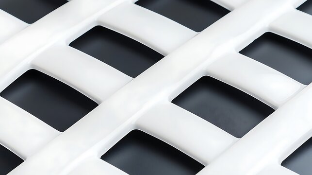 Interwoven white lattice pattern against a dark background. Modern, clean, and simple texture