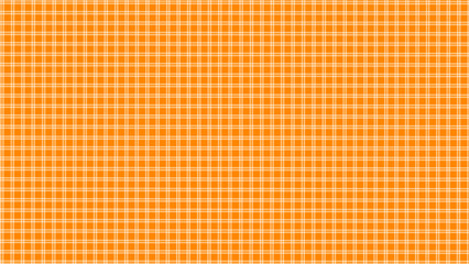 Orange and white plaid fabric texture background. Plaid checkered seamless pattern.
