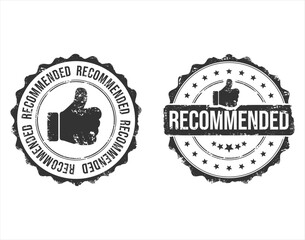 Recommended premium quality best quality guaranteed badge on white background 