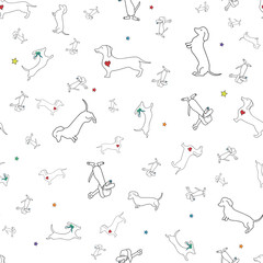 The  Dachshund  story that adopted me .Cartoon and funny pattern surface designs .
