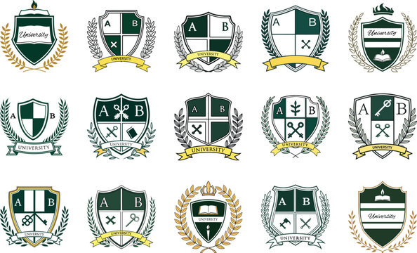 Elegant University Logo Set Academic Excellence