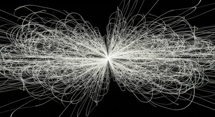 Abstract symmetrical light trails background design