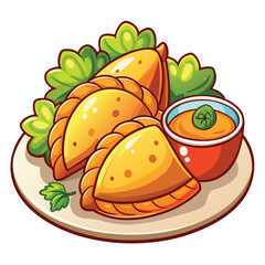 Stylized Empanadas Vector Clip Art Perfect for Graphics and Design