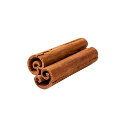 Photo of tied cinnamon isolated on white background 
