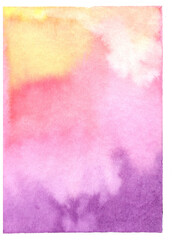 Vibrant Pastel Abstract Watercolor Background With Yellow, Pink, and Purple Shades