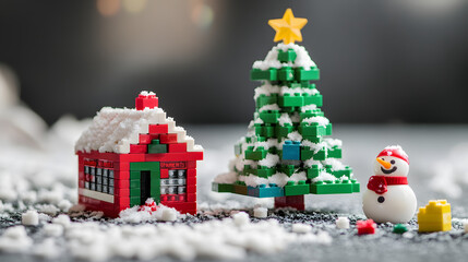 Obraz premium Minimalist style Christmas,Christmas, decoration, Christmas tree,holiday, xmas,winter, decorations,celebration, presents,gift, Santa Claus,ornaments,december,seasonal,art,happy,new year