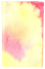Handpainted Abstract Watercolor Texture in yellow and pink ombre