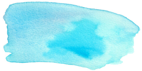 Light Blue hand painted Watercolor Brush stroke